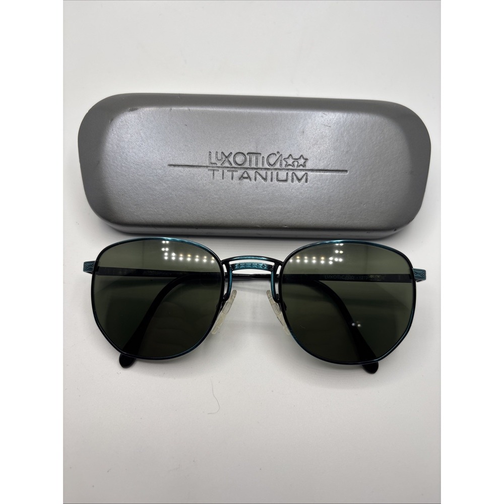 Authentic LUXOTTICA 1279 Blue Sunglasses Made in Italy 51-21 with Case